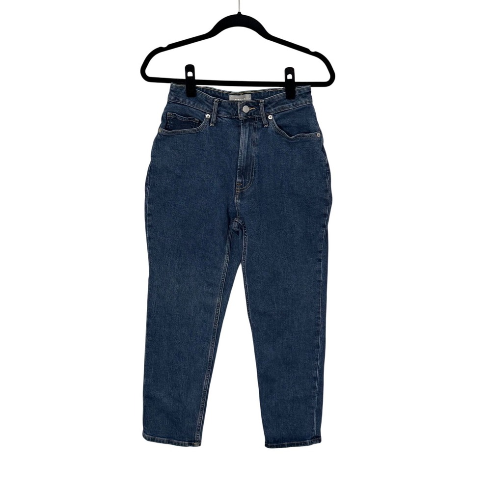 Everlane The Curvy Cheeky Jean High Rise Straight Crop Medium Wash Size 27 Crop - Picture 3 of 13
